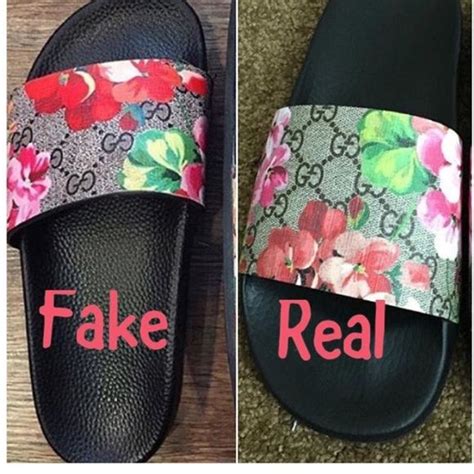 fake gucci slide ons|the real Gucci slides.